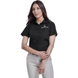 Ladies Short Sleeve Empire Shirt Model Image
